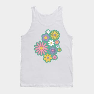 Retro Cartoon Flower Patch Tank Top